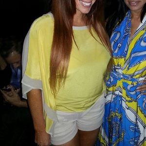 Bebe yellow silk kimono blouse